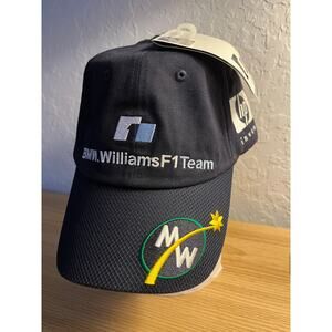 BMW Williams F1 Racing Team Baseball Hat Navy HP Invent Marc Webber 7 signed New